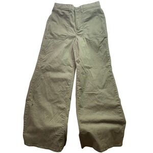 ANA Pants Womens 12 Wide Leg Khaki High Waist Career Everyday Streetwear